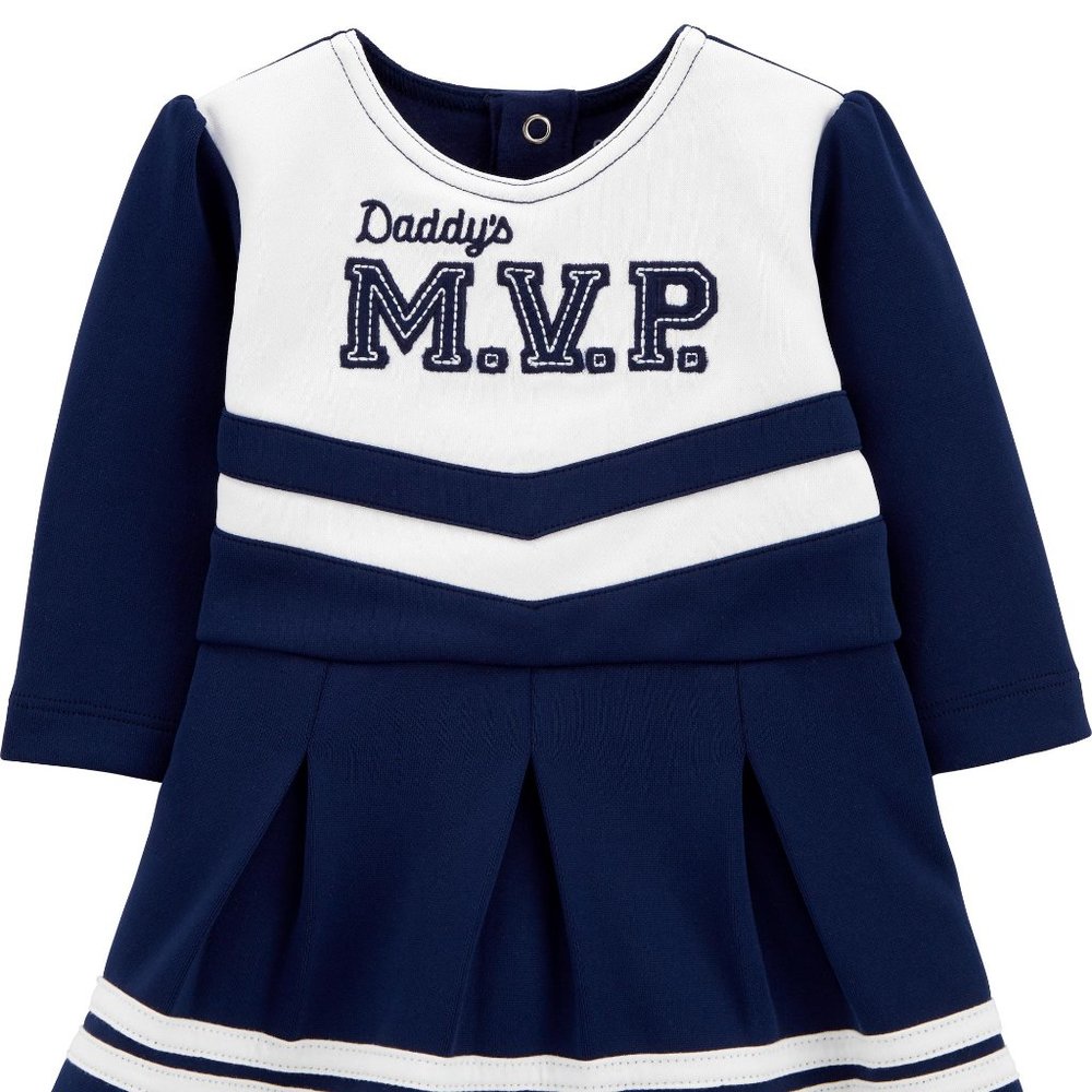Carter's Cheerleader Halloween Costume Size 3-24 Months 2 Piece Set Daddy's MVP